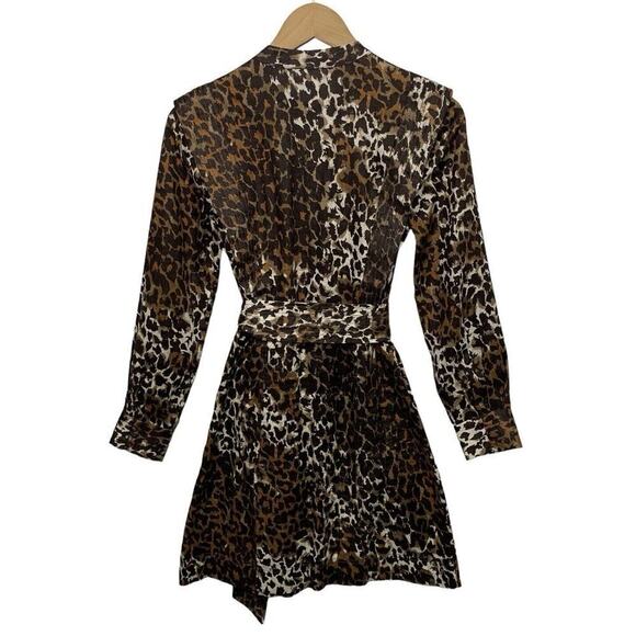 Veronica Beard Hanneli Animal Print Linen Shirtdress Womens Size 0 NWOT $495 - Picture 12 of 14
